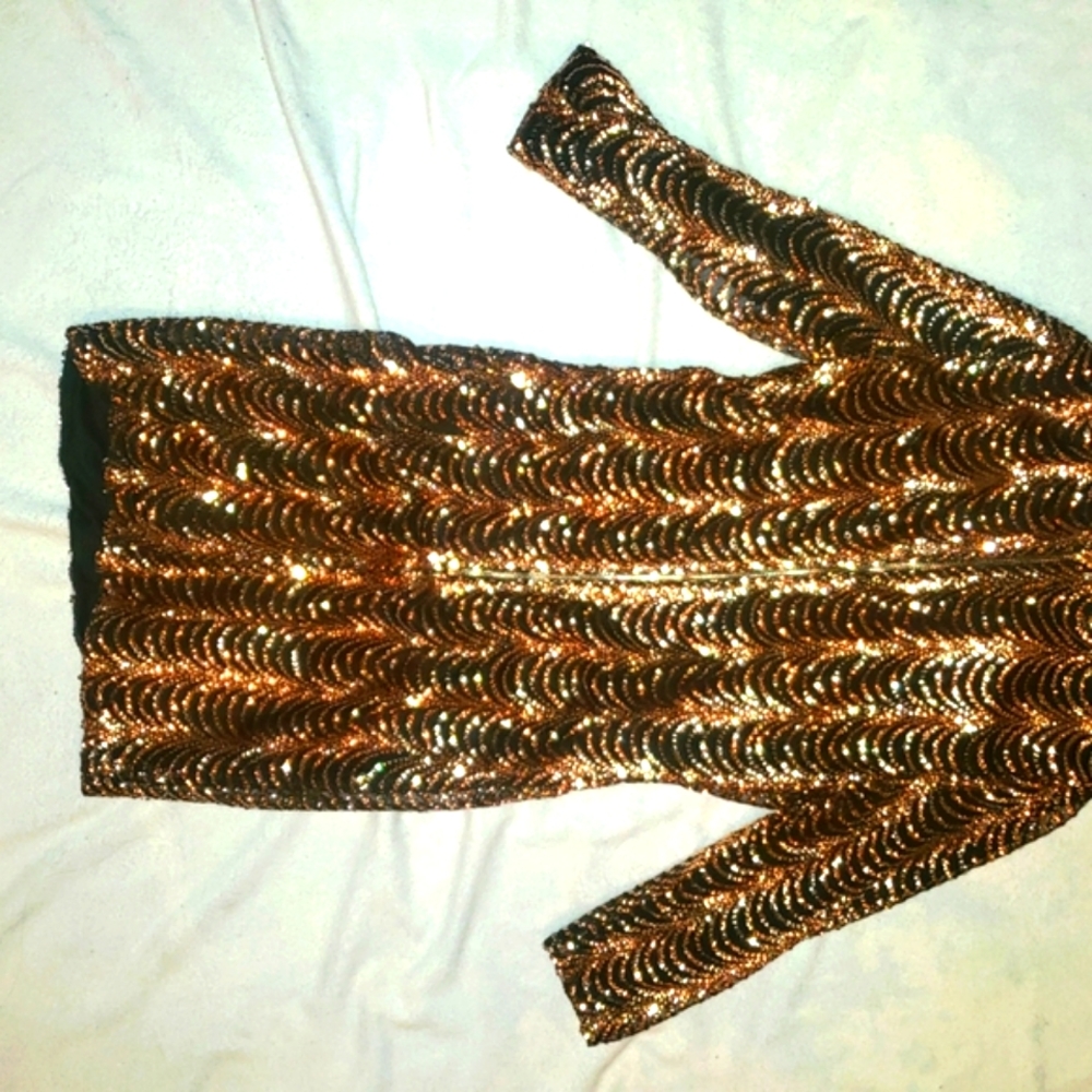Gold and black dress